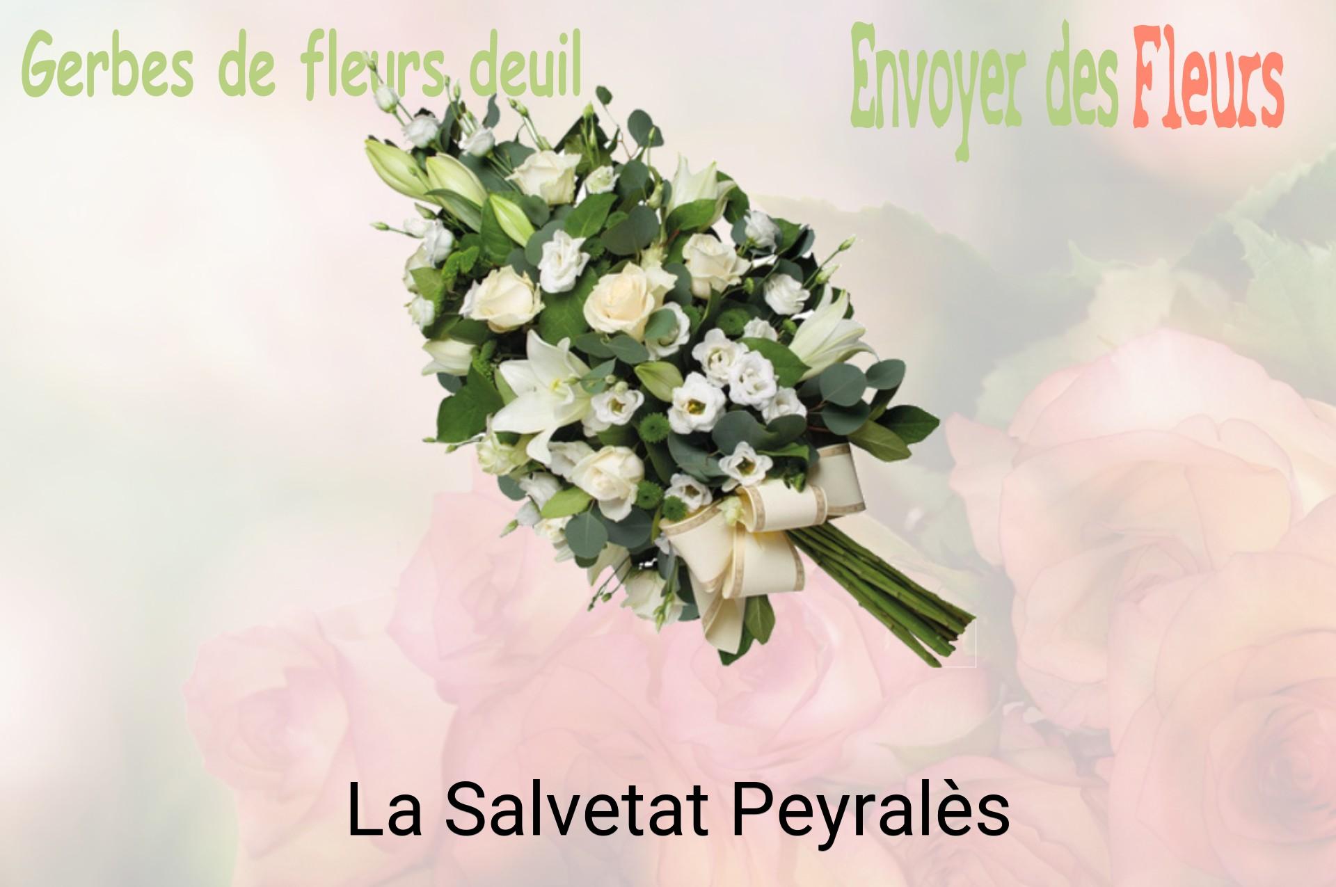 Gerbe de fleurs de deuil livrée à La Salvetat-Peyralès